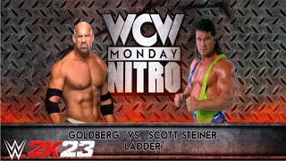 WWE 2K23  FULL MATCH  Goldberg vs Scott Steiner  Ladder Match WCW Monday Nitro [upl. by Sllew]