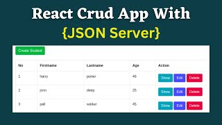 React Axios Crud App with JSON server  ReactJS Axios Rest API  React Crud App with JSON server [upl. by Evyn577]