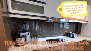 HOW TO PAINT KITCHEN SPLASH BACK GLASS [upl. by Finny109]