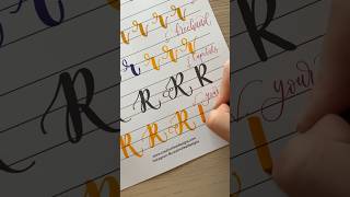 Letter r practice in brushletteringforbeginners handlettering brushpencalligraphy [upl. by Milty]