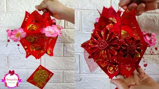 How to make Chinese New Year lantern05  如何做漂亮灯笼  Cara membuat lampion imlek dari angpao [upl. by Eiduam683]