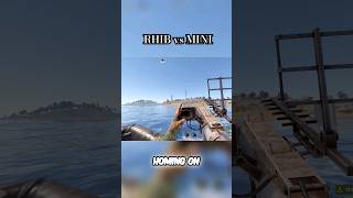 RHIB vs Mini Double Homing Missile Strike in Rust 🚤💥 rust gamingshorts [upl. by Lleryt]