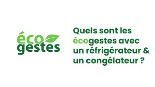 Quels sont les écogestes à faire avec votre réfrigérateur amp congélateur [upl. by Honeyman]