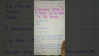 Condolence letter to a friend on the death of his father  Listening  studentseducation  letter [upl. by Atalanta]