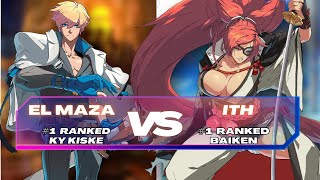 GGST ▰ ElMaza 1 Ranked Ky Kiske vs ITH 1 Ranked Baiken Guilty Gear Strive Matchup [upl. by Swen]