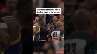 Draymond Green gets the first technical foul of the nba season 😭 [upl. by Alemaj]