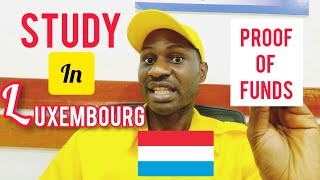 STUDY IN LUXEMBOURGPROOF OF FUNDSHOW MUCH MONEY DO I NEED TO STUDY IN LUXEMBOURG [upl. by Ileana972]