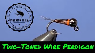 Tying a 2Tone Wired Perdigon Fly pattern For Trout and Panfish  Piscator Flies [upl. by Annaliese]