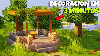 MINECRAFT Decoracion Facil Para Tu Mundo De MINECRAFT SURVIVAL [upl. by Stefa]