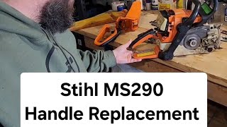 Fixing broken handle on a Stihl MS290 chainsaw [upl. by Smiley388]