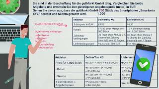 Übungsaufgabe Angebotsvergleich Geschäftsprozesse Einzelhandel  Groß und Außenhandelsmanagement [upl. by Kassia]