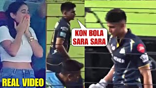 Sara Ali Khan shocked when Shubman Gill got angry when crowd were teasing him with Saras name [upl. by Silva]