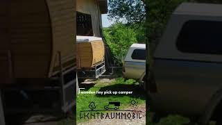 real wooden pick up tiny camper [upl. by Iloj]