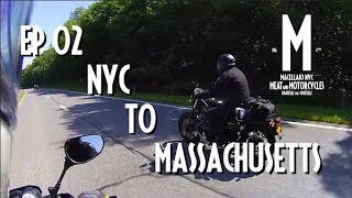 First Motorcycle Road Trip NYC to Massachusetts on Moto Guzzi V7 EP02 [upl. by Rimidalb]