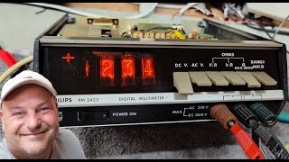 Philips PM2423 Digital Multimeter Nixie 1971 test teardown [upl. by Miko]