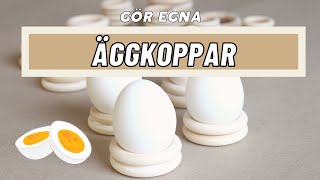 DIY  GÖR EGNA ÄGGKOPPAR AV TRÄRINGAR [upl. by Eenot]