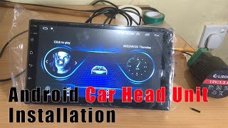 7 inch android car stereo installation with Android and iOS Mirror Support [upl. by Emilee]