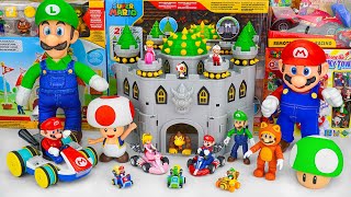 Super Mario Bros Unboxing Toys Review  Super Mario Bros Nintendo Deluxe Bowsers Playset  ASMR [upl. by Aizirtap]