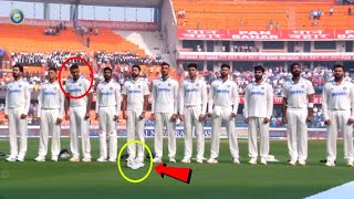 Moh Siraj removed his shoes while singing the Indian National Anthem in Ind vs Eng 1st Test [upl. by Asiul]