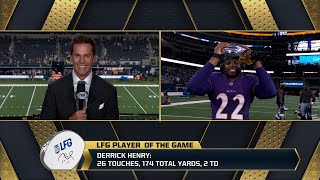 Tom Bradys LFG Player of the Game Ravens RB Derrick Henry  Week 3 DIGITAL EXCLUSIVE [upl. by Ergener361]