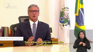 Pronunciamento do presidente do TRERJ VÍDEO COM AUDIODESCRIÇÃO [upl. by Adelind]