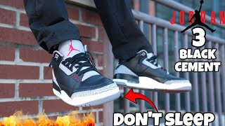 DON’T SLEEP ON THE 2024 JORDAN 3 “BLACK CEMENT” DETAILED REVIEW AND ON FEET HOW GOOD ARE THEY [upl. by Ytsihc529]