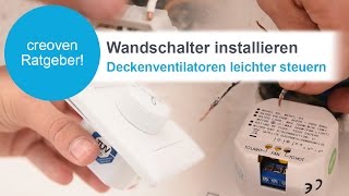 Wie installiert man einen Deckenventilator Wandschalter  creoventv Tutorial [upl. by Ashlan]