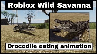 Crocodile eating animation  sound  Wild Savanna Recode 10  Sneak Peek [upl. by Ontine]