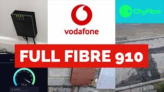 VODAFONE UK  910Mbps  CityFibre Install amp Speed Test [upl. by Lorita]