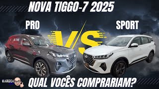 COMPARATIVO TIGGO 7 SPORT X TIGGO 7 PRO 2025 [upl. by Brynn]