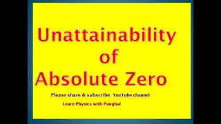 Unattainability of absolute zero [upl. by Anaidiriv19]