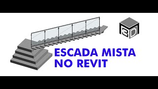 Modelagem Escada Revit [upl. by Canica492]