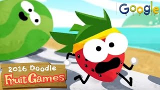 2016 Doodle Fruit Games Gameplay  Google App Celebrates Olympic Rio Games 2016 [upl. by Ettigirb924]