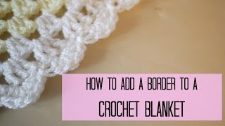 CROCHET How to add a crochet border scallopedshell edging  Bella Coco [upl. by Campbell285]