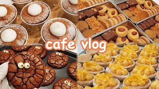 ENGDessert cafe vlog  개인 디저트 카페  달달한 하루  쿠키 대잔치의 날  귀여운 브라우니쿠키 다쿠아즈 만든 날 [upl. by Atiuqihc]