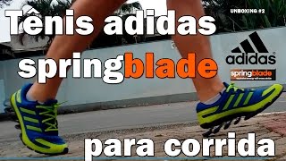 Tênis Adidas Springblade Corrida UNBOXING [upl. by Sirois]