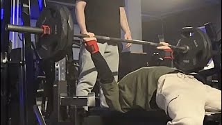 BENCHING 2 PLATES AGAIN 71KG [upl. by Ahsoj]