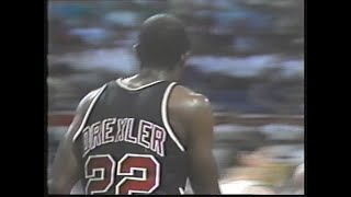 Clyde Drexlers 42POINT EXPLOSION Against the Jazz  April 14th 1988 [upl. by Ellerd]