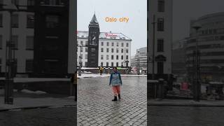 Enjoy Oslo city Central❤️shorts youtube viral snowmasti oslo [upl. by Dorrahs]