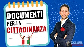 🔥DOCUMENTI CITTADINANZA ITALIANA ELENCO AGGIORNATO 2024 [upl. by Viddah]