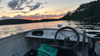 1957 Cadillac boat 25 hp Mercury 4 stroke outboard motor July 7 2024 [upl. by Noelyn643]