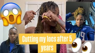 CUTTING MY 5 YR OLD LOCS😭 [upl. by Anida905]