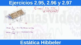 Estática Hibbeler 12 Edición Ejercicios Resueltos 295 296 y 297 FísicaIngeniería [upl. by Aicelf]