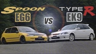 ENG CC Spoon Civic EG6 B18C vs Civic Type R EK9 B16B in Ebisu 1998 [upl. by Gerhardt719]