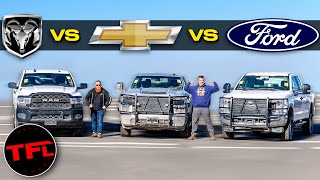 Ford vs Chevy vs Ram The Best Used Affordable HD Truck Is [upl. by Airla]