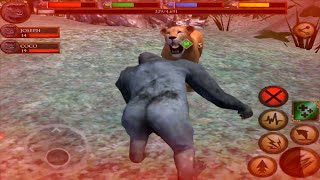 Gorilla VS Lion Leopard Hippo Elephant Ultimate Jungle Simulator [upl. by Anrak]