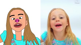 Nastya plays with make up toys Drawing Meme  Like Nastya [upl. by Htebazila]