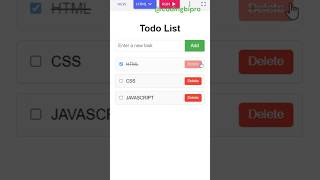 Todo List  HTML CSS codingbipro [upl. by Stavro]