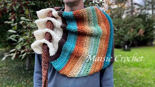 How to tutorial Keyhole Scarf CrochetEng sub  Maisie Crochet [upl. by Rodolphe]