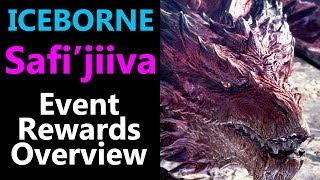 MHW Iceborne Safijiiva Siege Event Rewards Overview  New Armor  Weapons  Palico  Pendants [upl. by Enogitna]